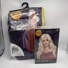 DISNEY HOCUS POCUS SARAH WITCH HALLOWEEN COSTUME - ADULT 1X Plus And Wig