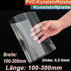 Hart PVC Platte Transparent Kunststoffplatte Blech Dünne Dicke 0,3/0,4/0,5~3mm