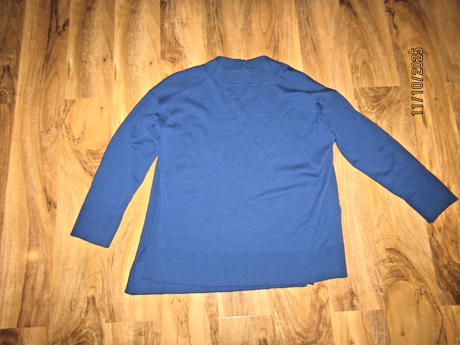 Toast 100% Wool blue jumper Size S lightweight