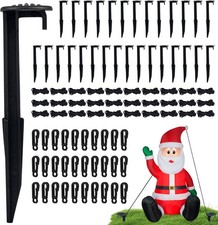 30 Sets Inflatable Ground Stakes and Tethers, 5.7" Yard Black