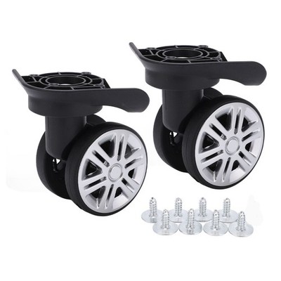 1Paar Travel Koffer Rollen Ersatz Gepäck Reparatur Zubehör Mute Row Räder DE...