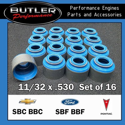 .530''x 11/32'' Viton Valve Stem Seals-Metal Clad, .670'' OD, SBC, BBC, SBF, SET/16