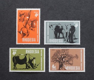 RHODESIA 1967 SCARCE NATURE CONSERVATION SET UNUSED MNH RR