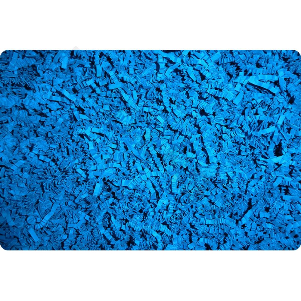 Frisure papier froissé bleu pour emballage coffret colis