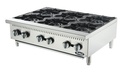 Atosa USA ATHP-36-6 Heavy Duty Stainless Steel 36'' 6-Burner