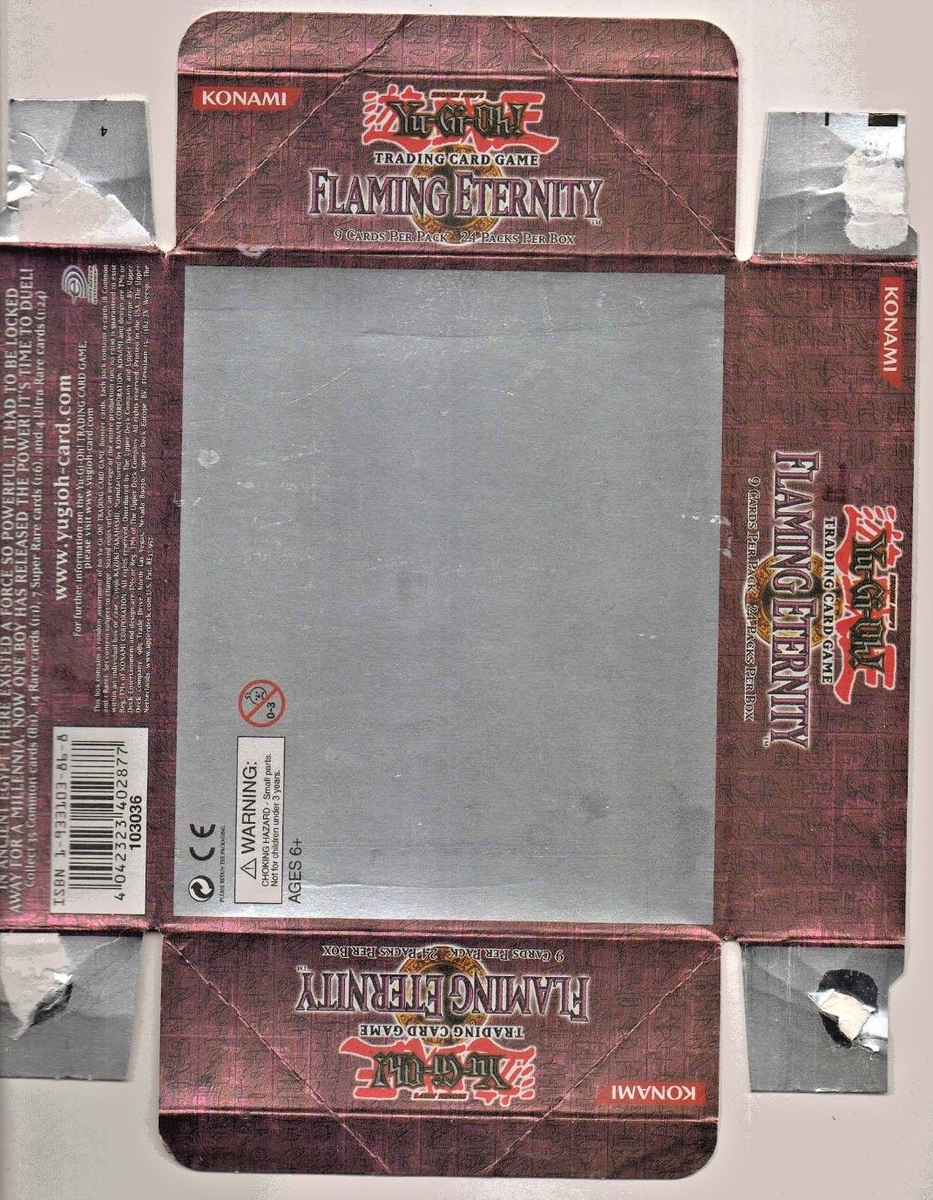 Yu-Gi-Oh! YUGIOH 1st EDITION FLAMING ETERNITY EMPTY BOOSTER BOX NO