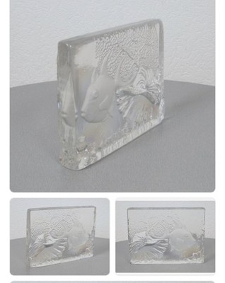  Goebel XXL Bleikristall Design Fisch Skulptur Eisglas 3 Kilo Vintage 1983
