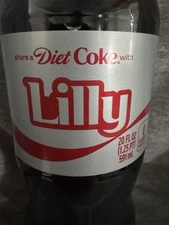 Share a Coke with   Lilly   2025 Personalized Gift Coca~Cola Bottle 20oz Diet