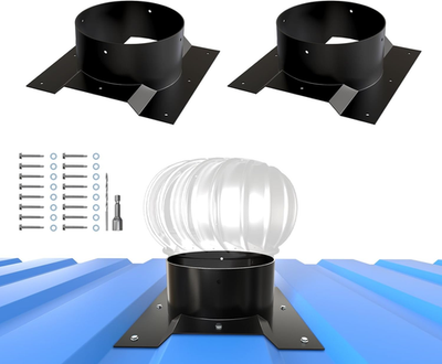 #ad 8quot; Roof Whirlybird Vent Adapter for Shipping Containers 2 Pack Black $179.99