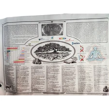 The Healing Web Chart Poster – Natural Remedies Canvas Print, 16x24" Unframed