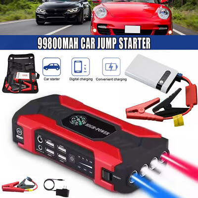 99800mAh Car Jump Starter Booster Jumper Box Power Bank Battery Charger Portable