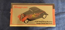 SNAP-ON TOOLS 1934 FORD COUPE STREET ROD DIECAST COIN BANK CROWN PREMIUMS 1:24