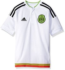 Adidas Soccer Youth Mexico Jersey, White/Black - LARGE