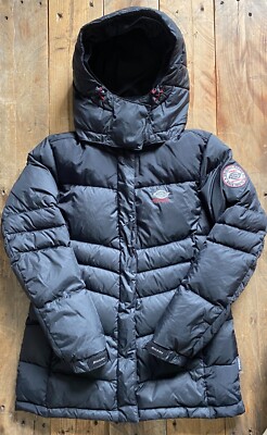 Vintage Dickies Puffer Jacket - Duck Down/Feather - Black - Hooded - Medium