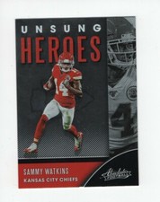 2020 Panini Absolute Football UNSUNG HEROES SAMMY WATKINS KANSAS CITY CHIEFS