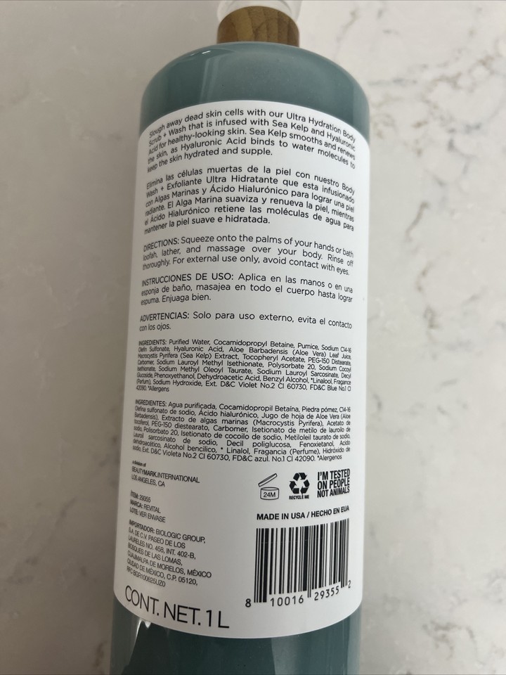 Revital Sea Kelp + Hyaluronic Acid Ultra Hydration Body Scrub + Wash 33