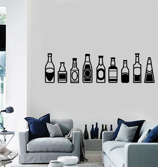 Vinyl Wall Decal Beerhouse Drink Beer Bottle Pub Alcohol Bar Stickers