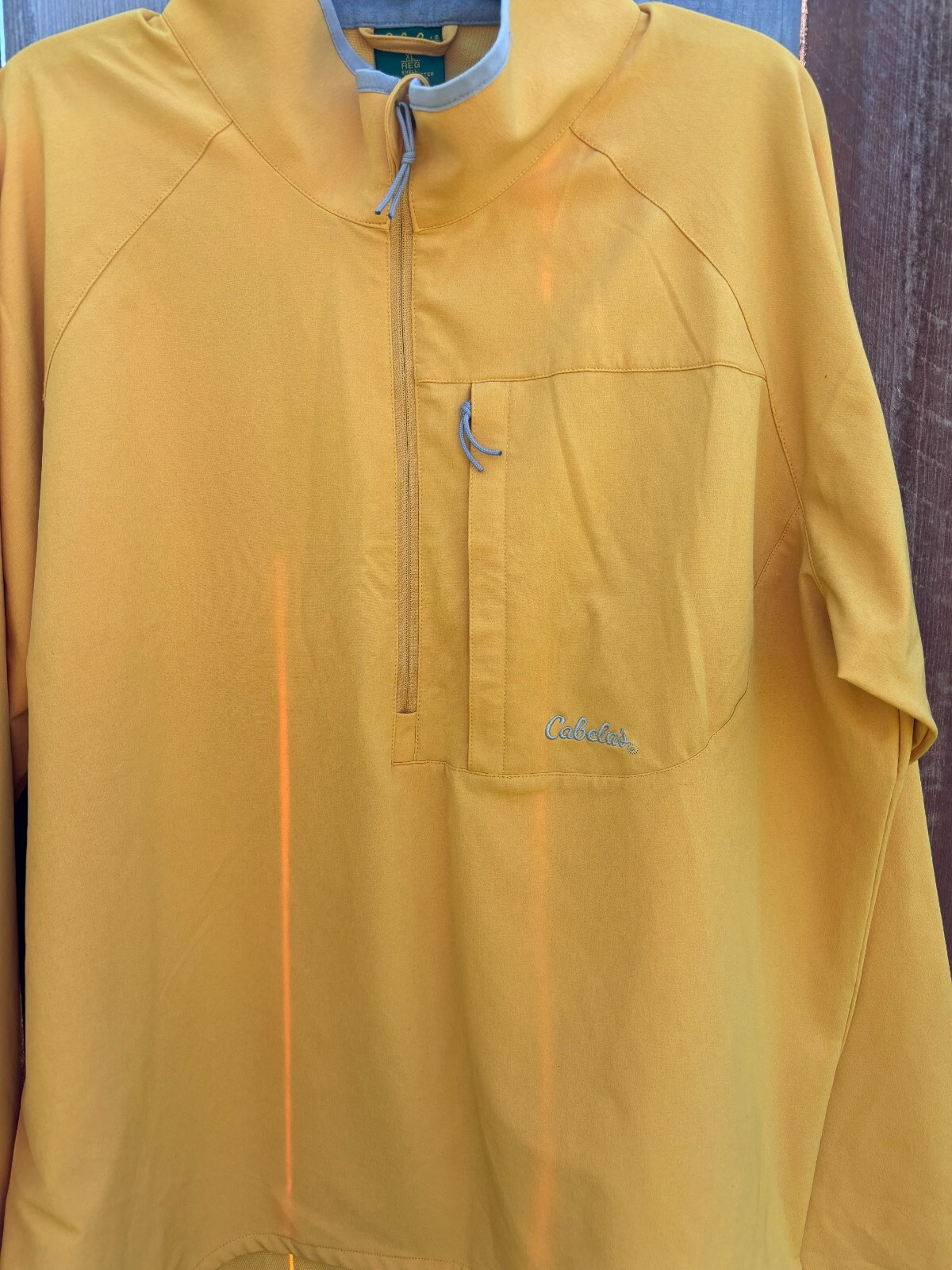 Cabela's soft shell pullover jacket 1/2 zip yello… - image 2