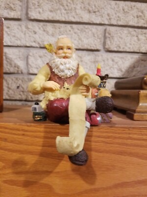 O'well Novelty Santa Stocking Holder Cold Cast-Hand Crafted Sculpture