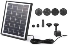 Yakuin Solar Fountain 6.5W Water Pump Floating Fountain, with 6... 