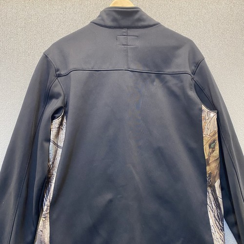Realtree Outdoor Jacket Size Medium Black Camo Hunting Full Zip Long Sleeve Coat - Picture 4 of 8