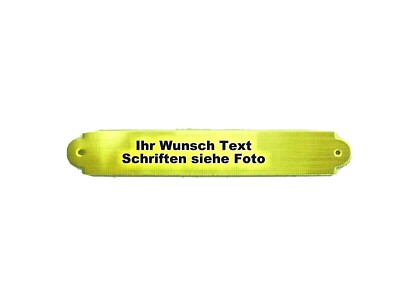  Messing Namensschild Bilderrahmenschild 65x10mm Incl.Gravur 