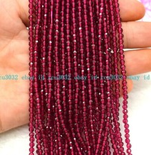 Wholesale 10 Strands 3MM Natural Red Spinel Gems Faceted Round Loose Beads 15"