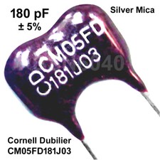  4 180 pF  5 500 Volts - CDE Mil-Spec Silvered Mica Capacitors  USA SELLER 