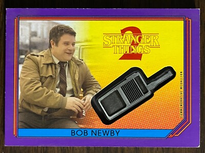 2019 Topps Stranger Things 2 #CM-BW Bob Newby Walkie Talkie Medallion PURPLE /25