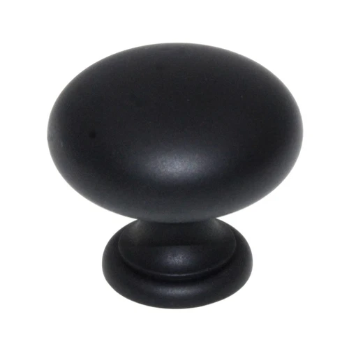 Top Knobs Somerset Mushroom 1 1/4" Round Cabinet Knob Flat Black M285 - Picture 1 of 3