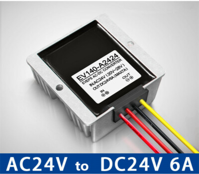 AC-DC power supply AC24V to DC24V 6A 144W power module, power converter