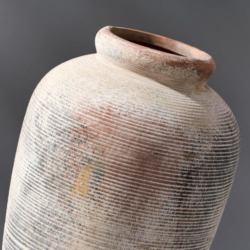 Large Ceramic Rustic Vase, 11 inch Minimalist Decorative Vase, Farmhouse Tall - Picture 5 of 8
