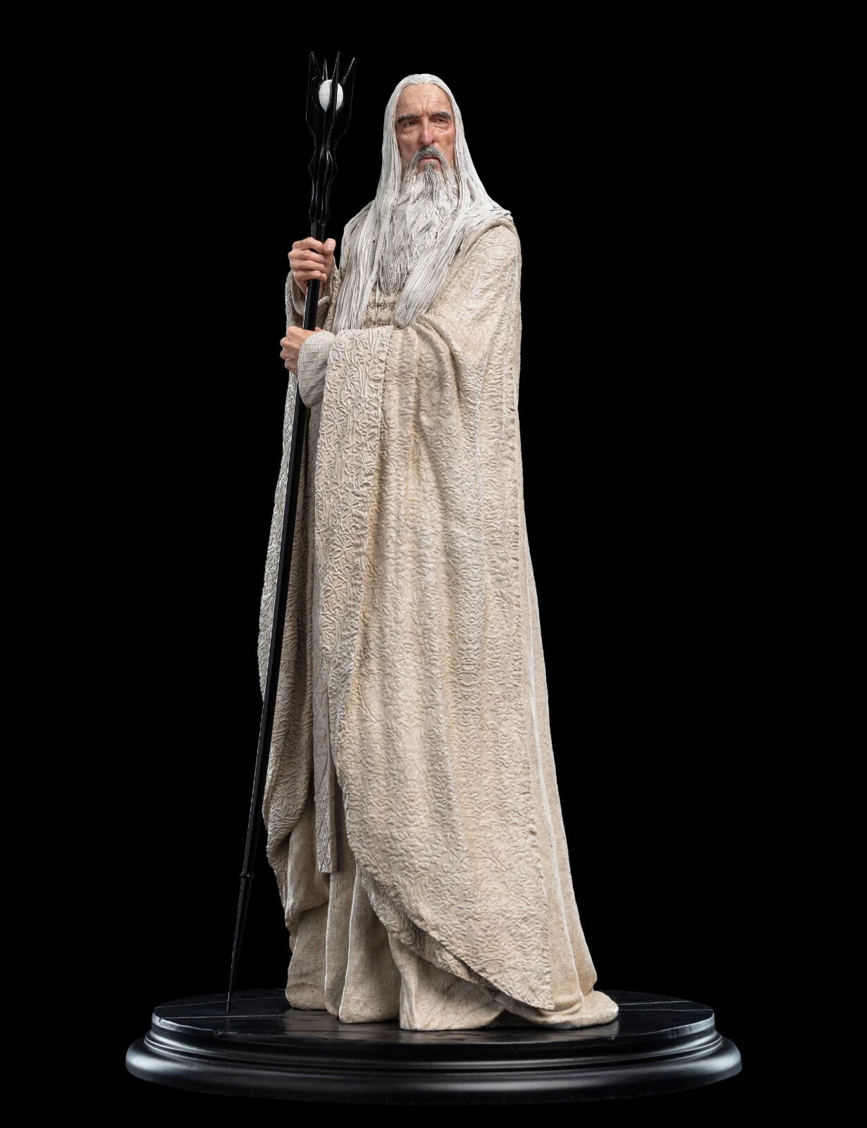 WETA Lord of the Rings Saruman the White Wizard with Staff Polystone Statue NEW