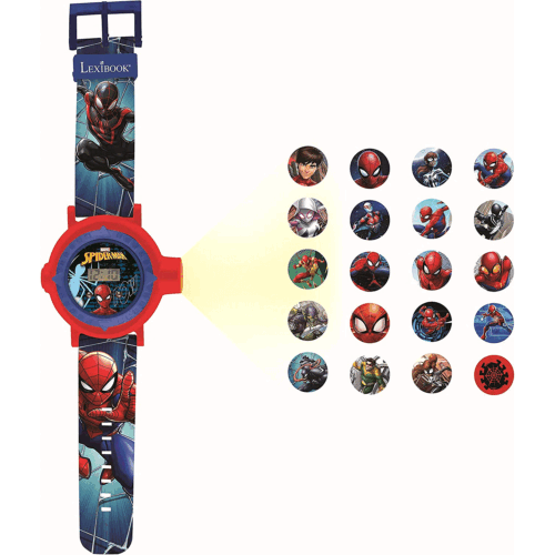 Reloj Lexibook Spiderman Niños Digital 20 Imágenes Proyección, Azul/Rojo DMW050SP - Imagen 4 de 8
