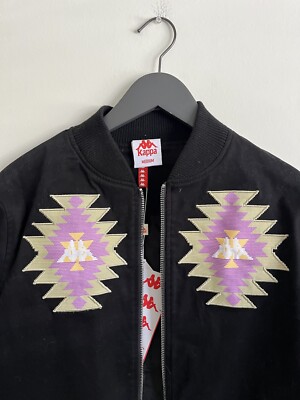 Kappa Logo Full Zip Black Jacket Mens Medium Brand New With Tags