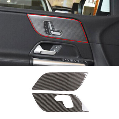 For Benz GLB 2020-2022 Vinyl Carbon Fiber Inner Door Strip Panel Decor Trim 2PCS