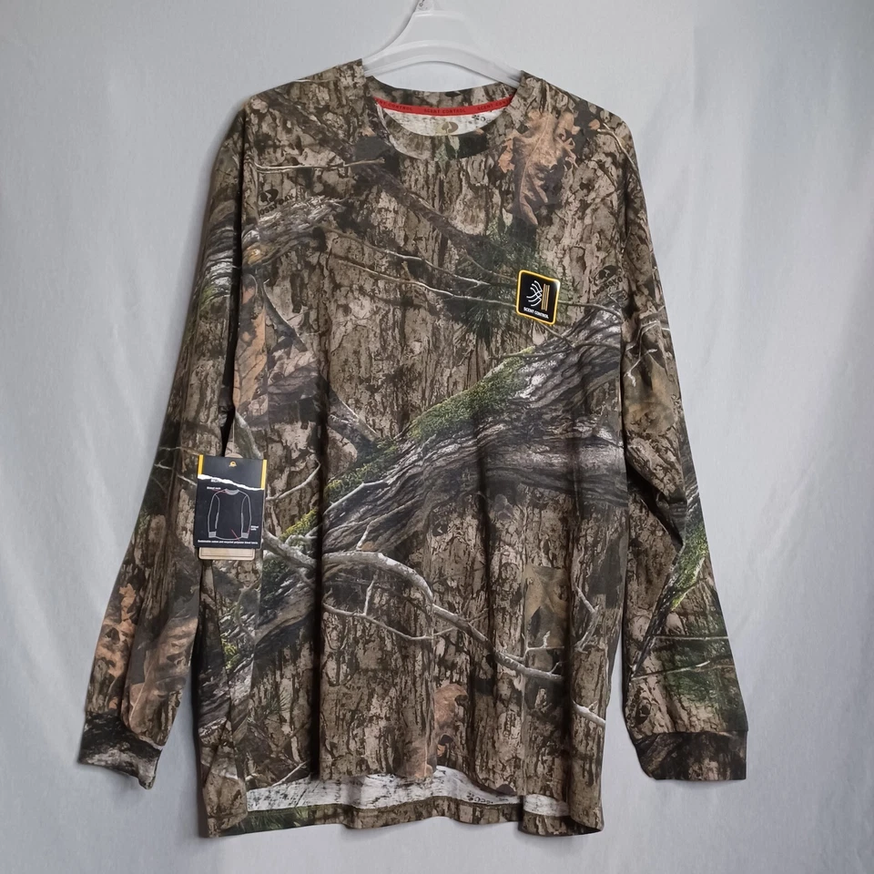 Mossy Oak Shirt Mens 3XL Tree Branch Camo Scent Control Long Sleeve Outdoor Hunt - Image 2 of 4