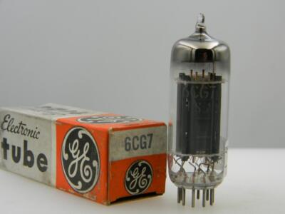 #ad GE 6CG7 Test NOS 2950 2950gm Grey Plates Silver Center Shield Serious Tubes T922 $6.00