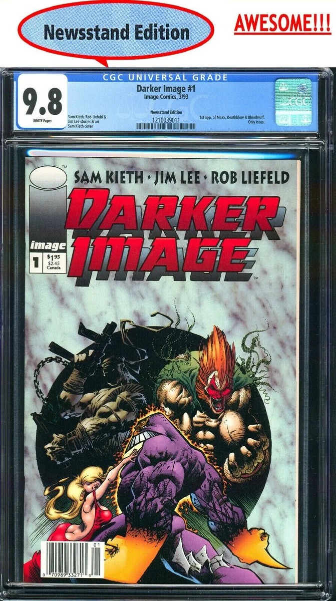 🔥 Image Comics: Darker Image #1 NEWSSTAND CGC 9.8 WP 1st Maxx