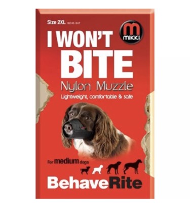 I Wont Bite Nylon Muzzle Size 2XL Mikki Brand New