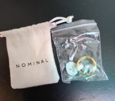 Muslim 18K Gold Plated Trio Stacked Ring Size 4 Nominal Jewelry 