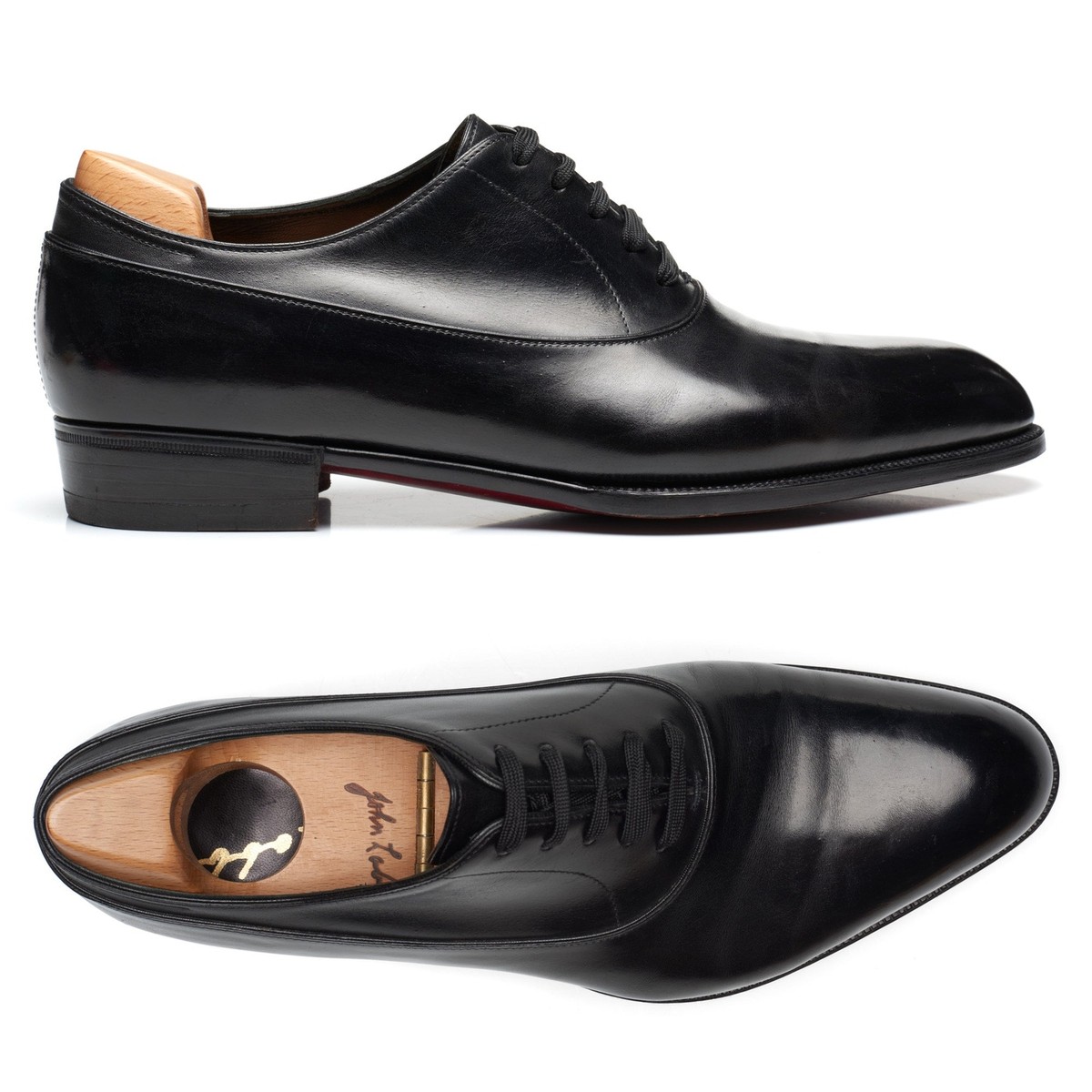 JOHN LOBB Paris Bespoke Black Calf Leather Balmoral Oxford JOHN LOBB Paris Bespoke Black Calf Leather Balmoral Oxford