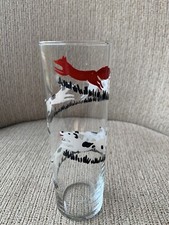 Vintage Libbey Red Fox Hunting Hounds Glassware Barware