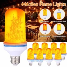 5W E27 LED Flicker Flame Light Bulb Burning Fire Effect Night Lamp 3/6/9 Pack