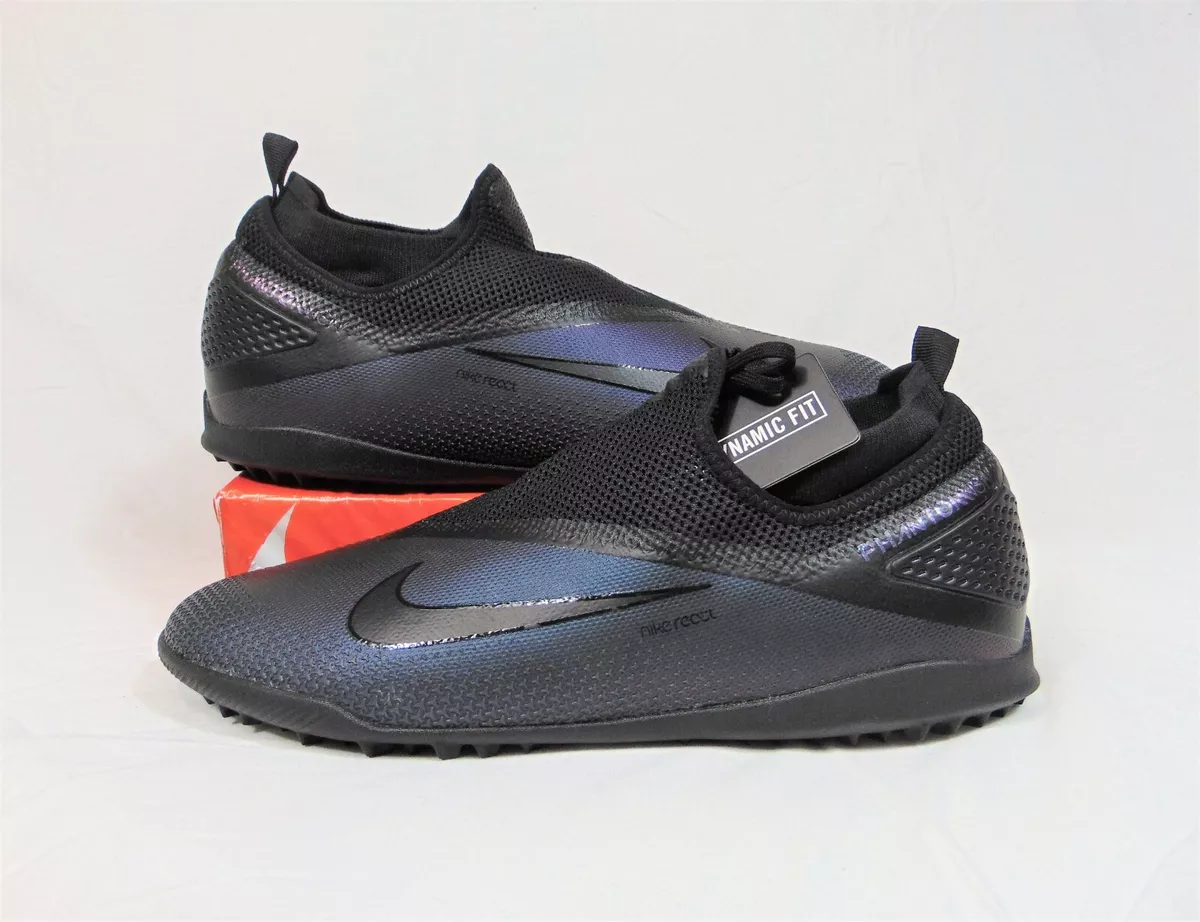 Nike Phantom Vision VSN 2 Pro DF Turf Black Soccer Shoes Sz 12 NEW