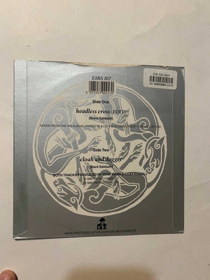 Black Sabbath Headless Cross Vinyl 1989 IRS lp single ep Cloak and Dagger b-side - Image 4 of 4