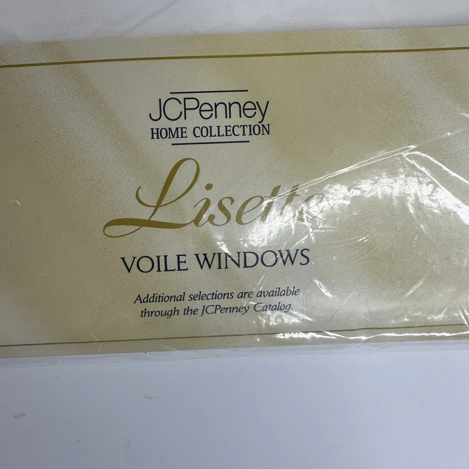 JC Penney Window Fashions Lisette Voile Cream Sheer Scarf 60 x 252 - Image 3 of 4