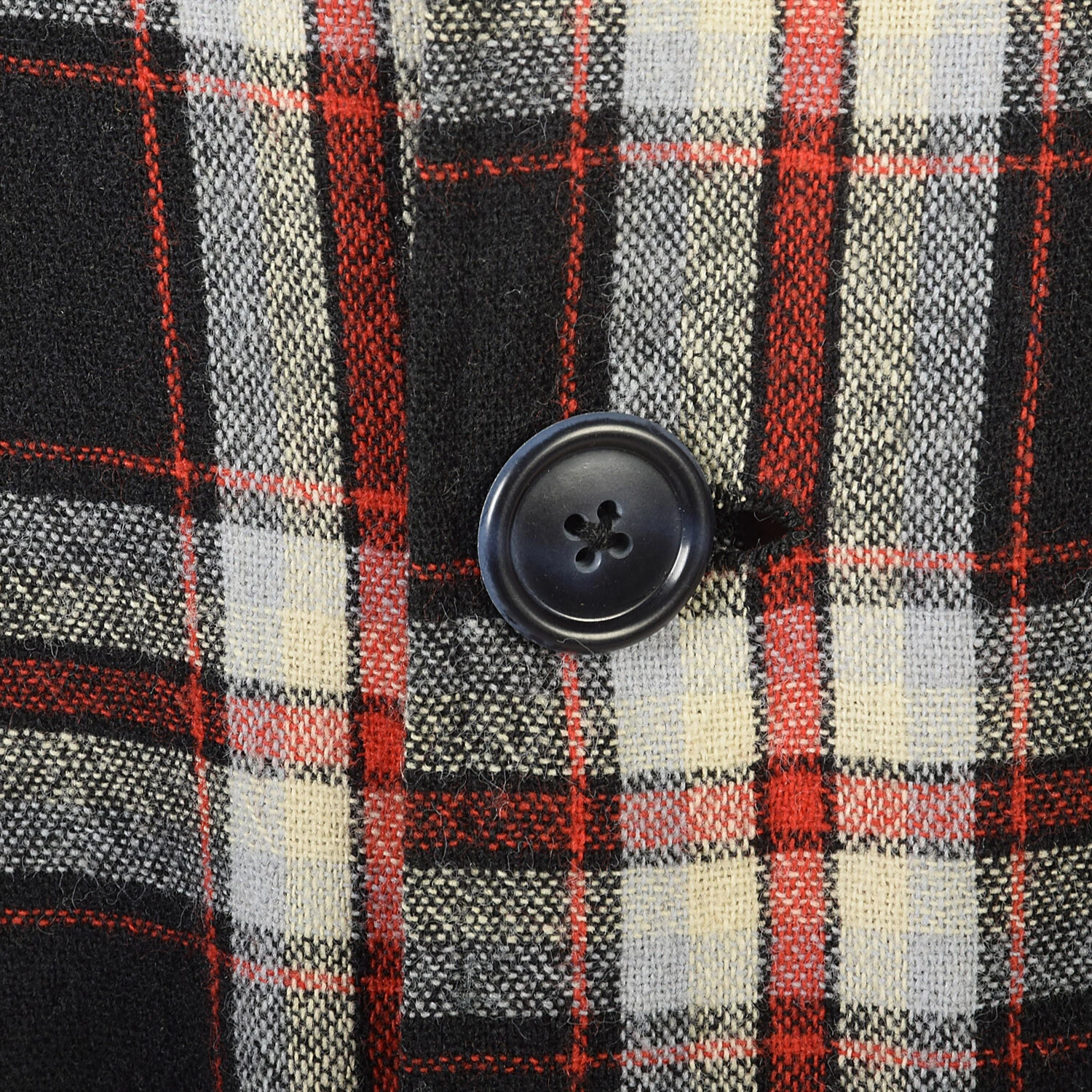 unknown 1950s plaid white blue rockabilly lightweight jacket
