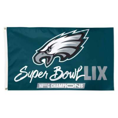 Philadelphia Eagles Super Bowl LIX NFC Champions Deluxe Flag 3X5 ft. | eBay