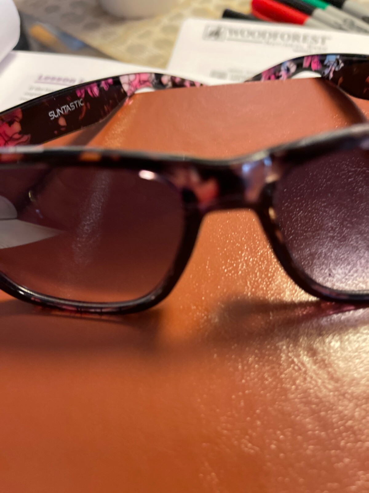 Suntastic Multicolor Gradient Acetate Sunglasses … - image 4